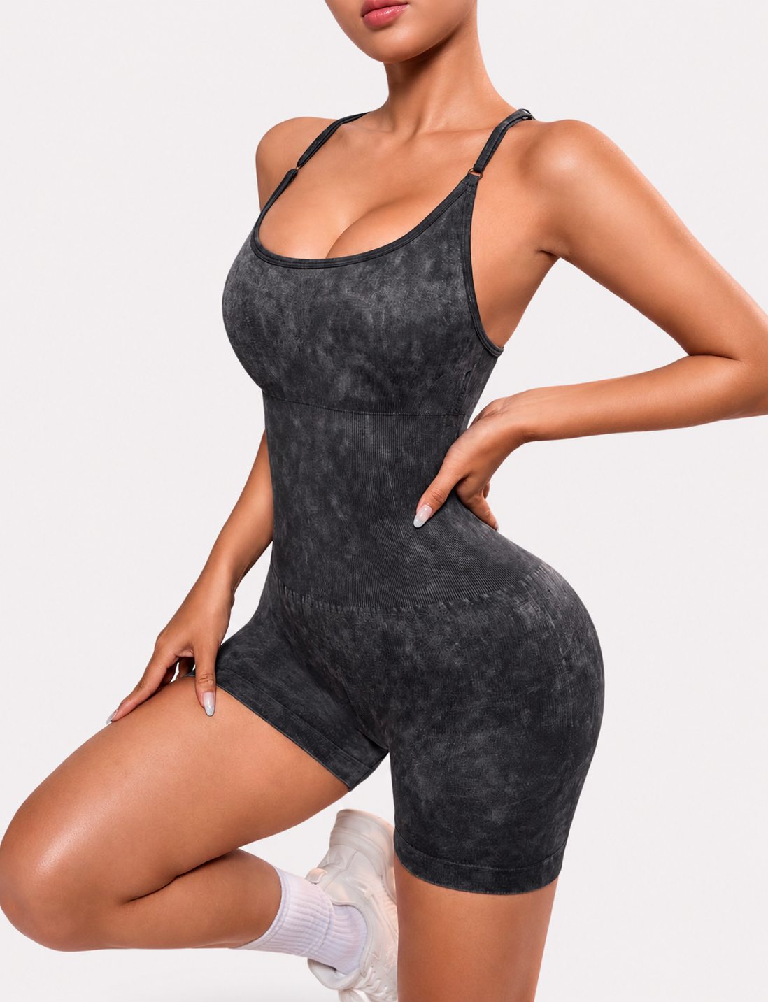Enterizo Short Push Up, Sin costuras, Premium