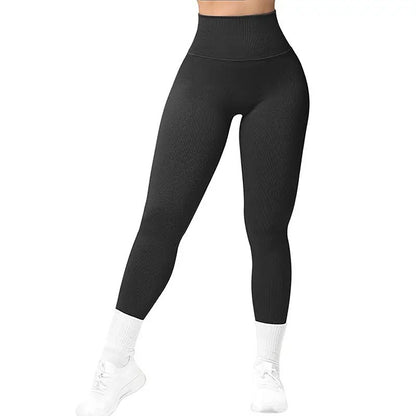 Leggins deportivos Push Up negro sin costuras JMSports, cintura alta y efecto moldeador que realza glúteos